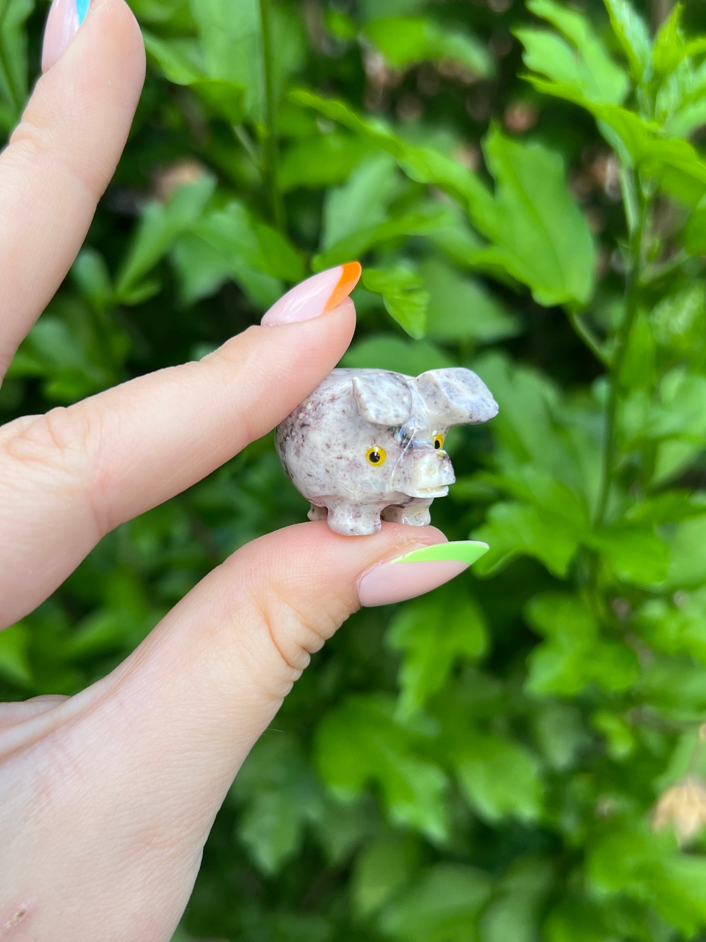 Soapstone Lucky 3 Leg Pig