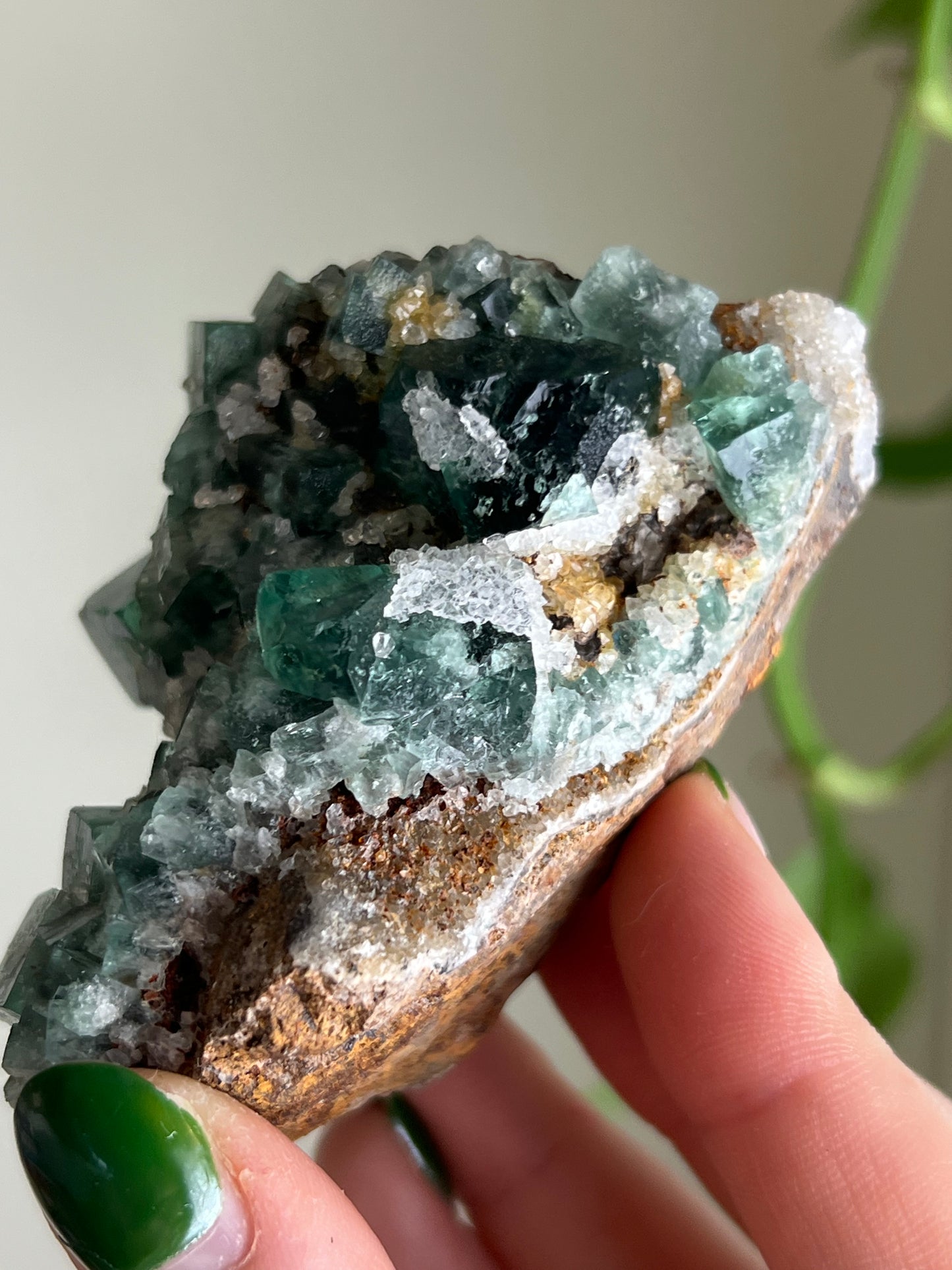 Cubic Sugar Druzy Fluorite - England