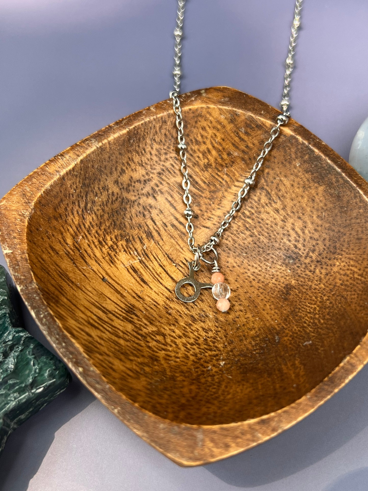 Taurus - Zodiac Sign Gemstone Silver Necklace