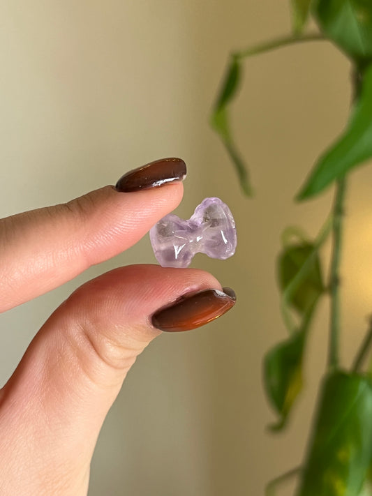 Mini Lavender Amethyst Bow