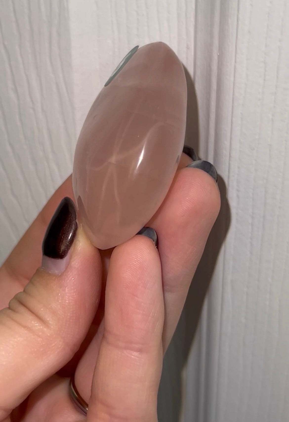 Star Rose Quartz Palm Stone - 5