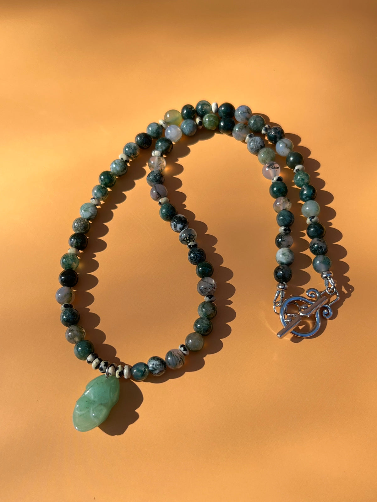Toadstool Moss Beaded Necklace🐸