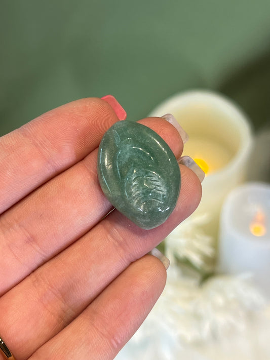 Green Aventurine Vulva Carving