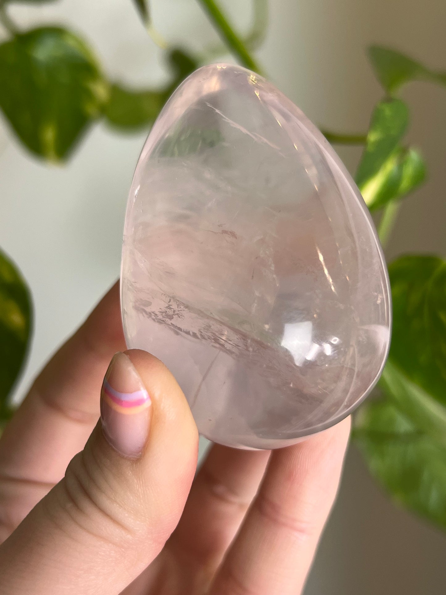 Girasol Moon Rose Quartz Egg - V