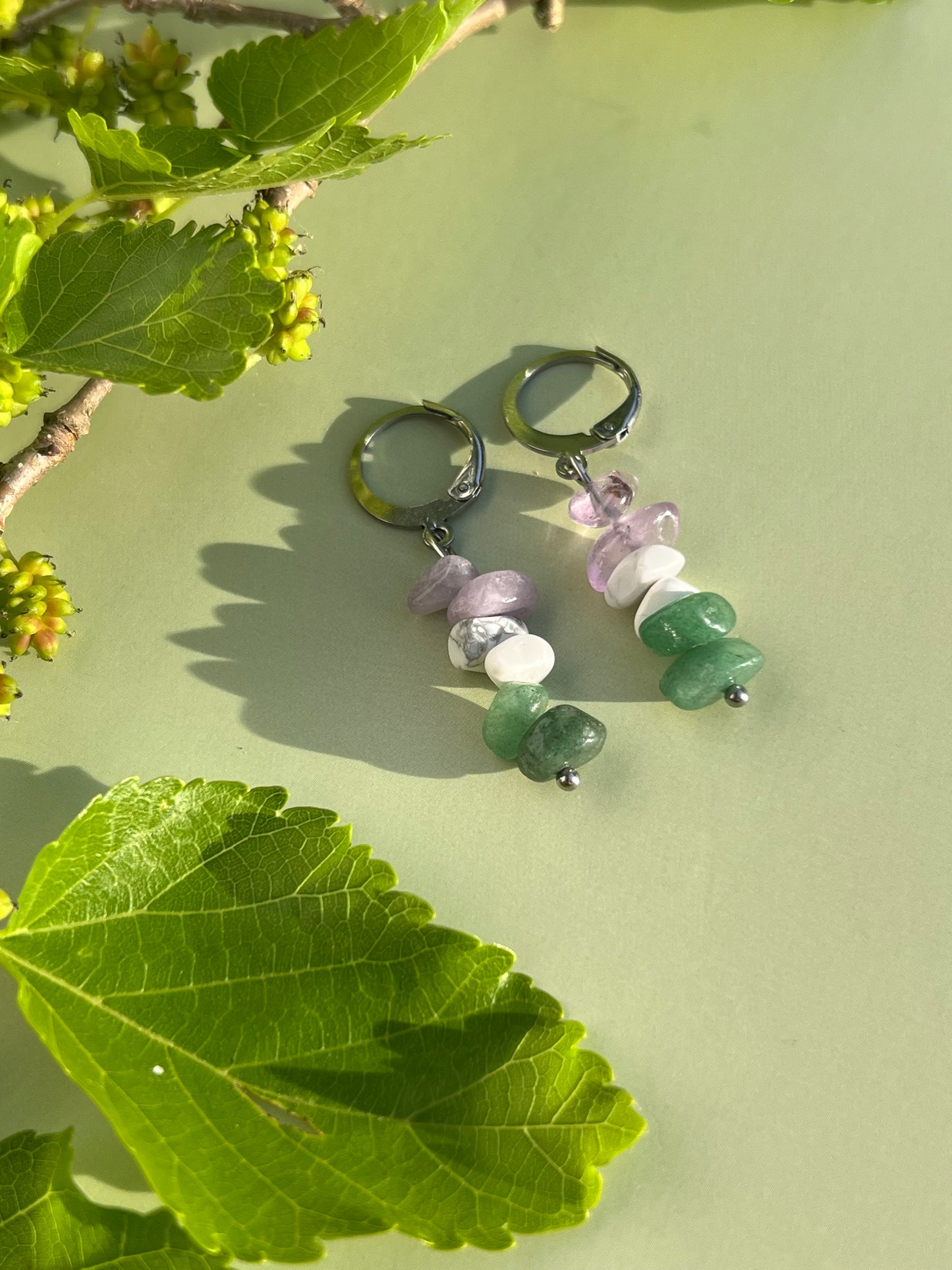 Genderqueer Pride Flag Huggie Earrings