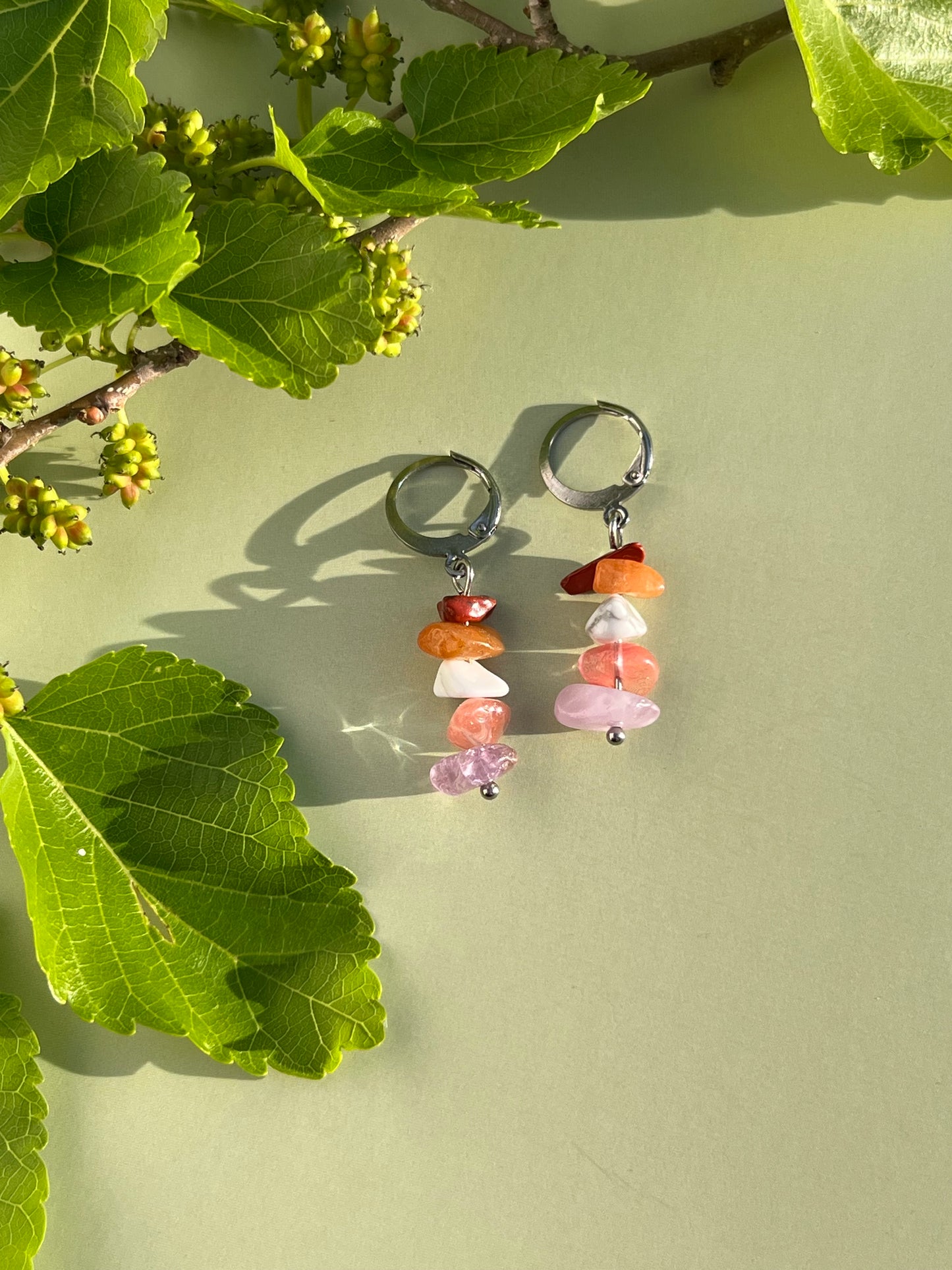 Lesbian Pride Flag Huggie Earrings