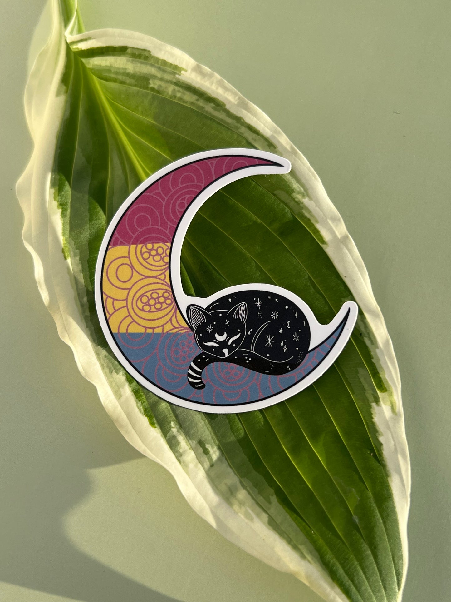 Pansexual Moon Cat Sticker