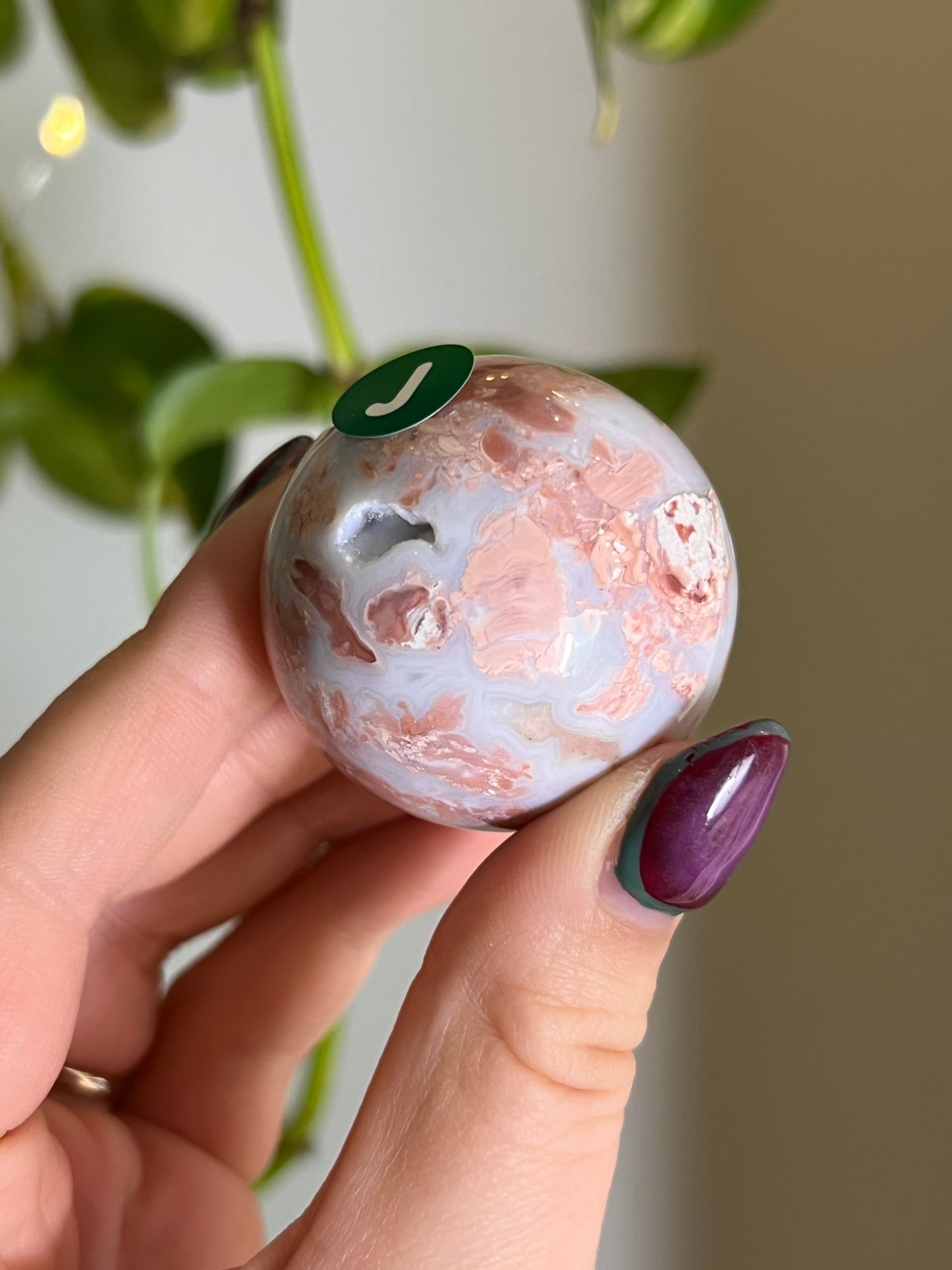 Cotton Candy Agate Sphere - J