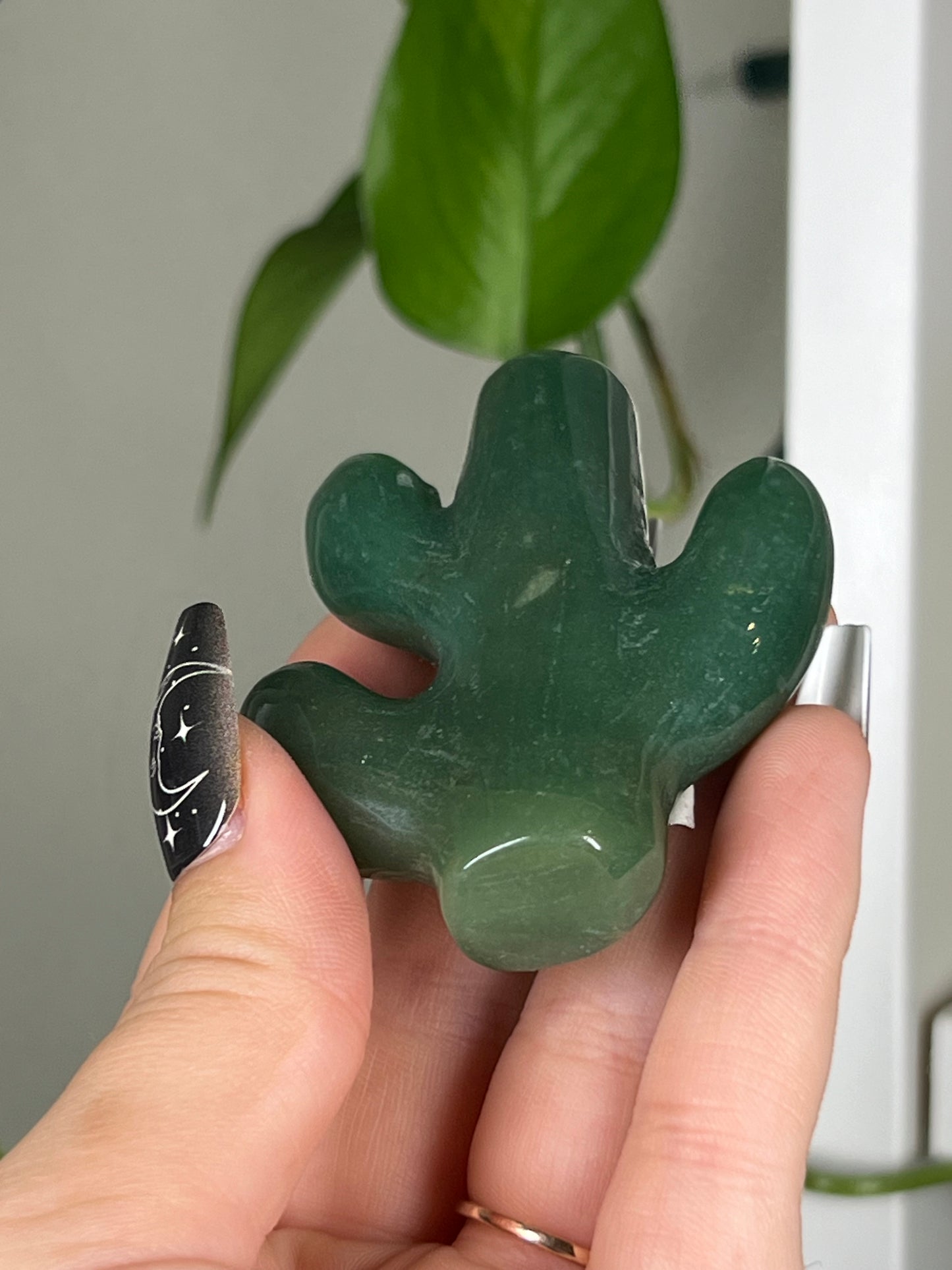 Green Aventurine Cactus Plant