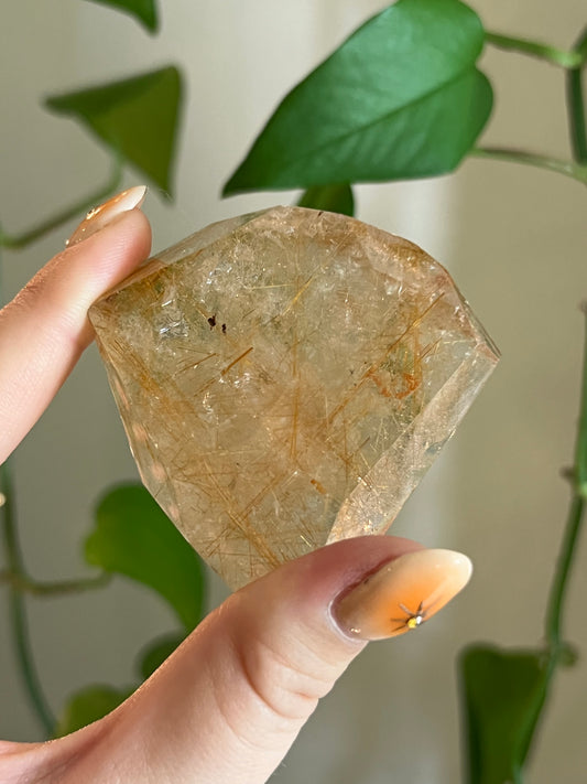 Golden Rutile Quartz Gusher - Z