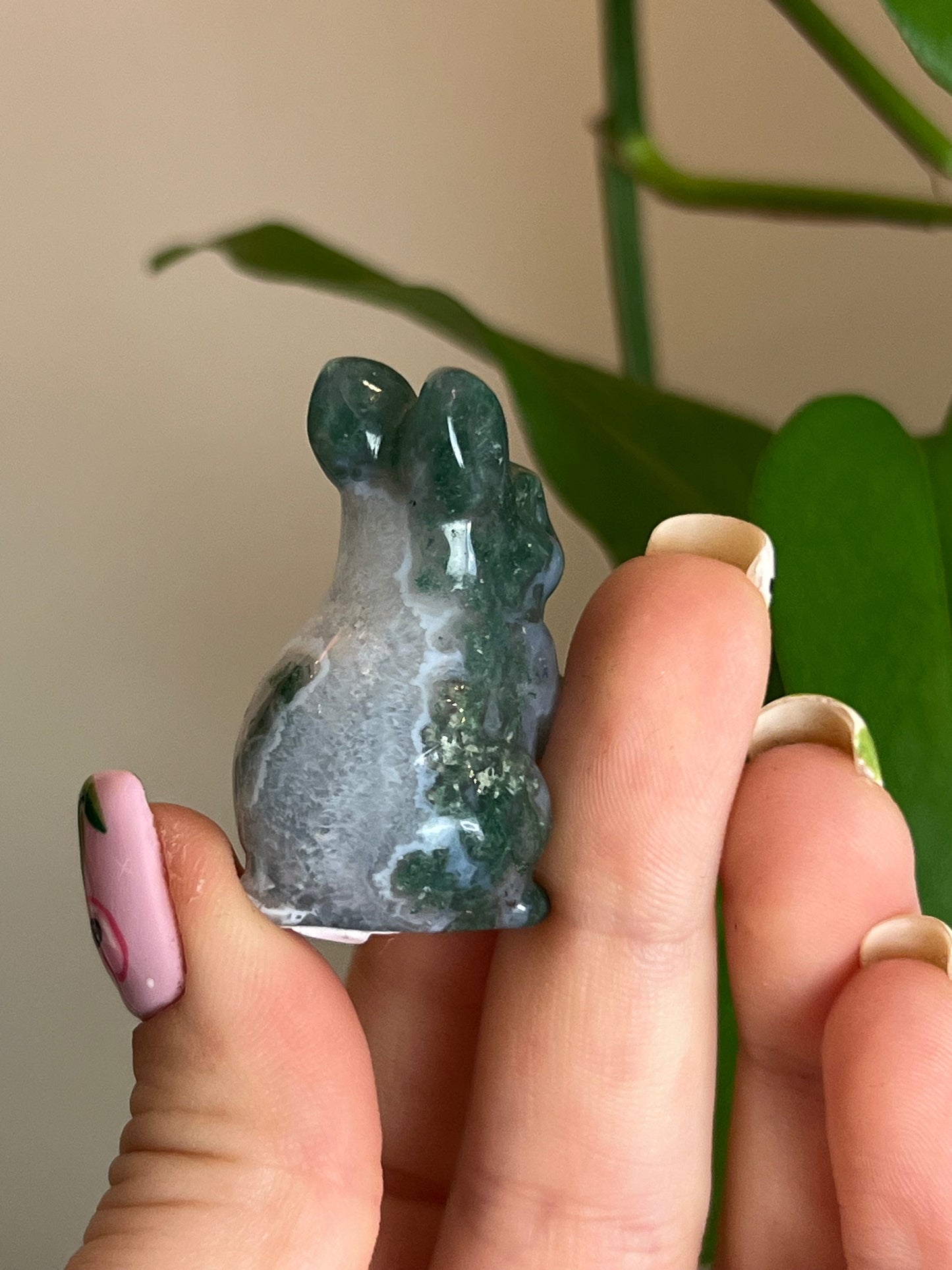 Moss Agate Rabbit