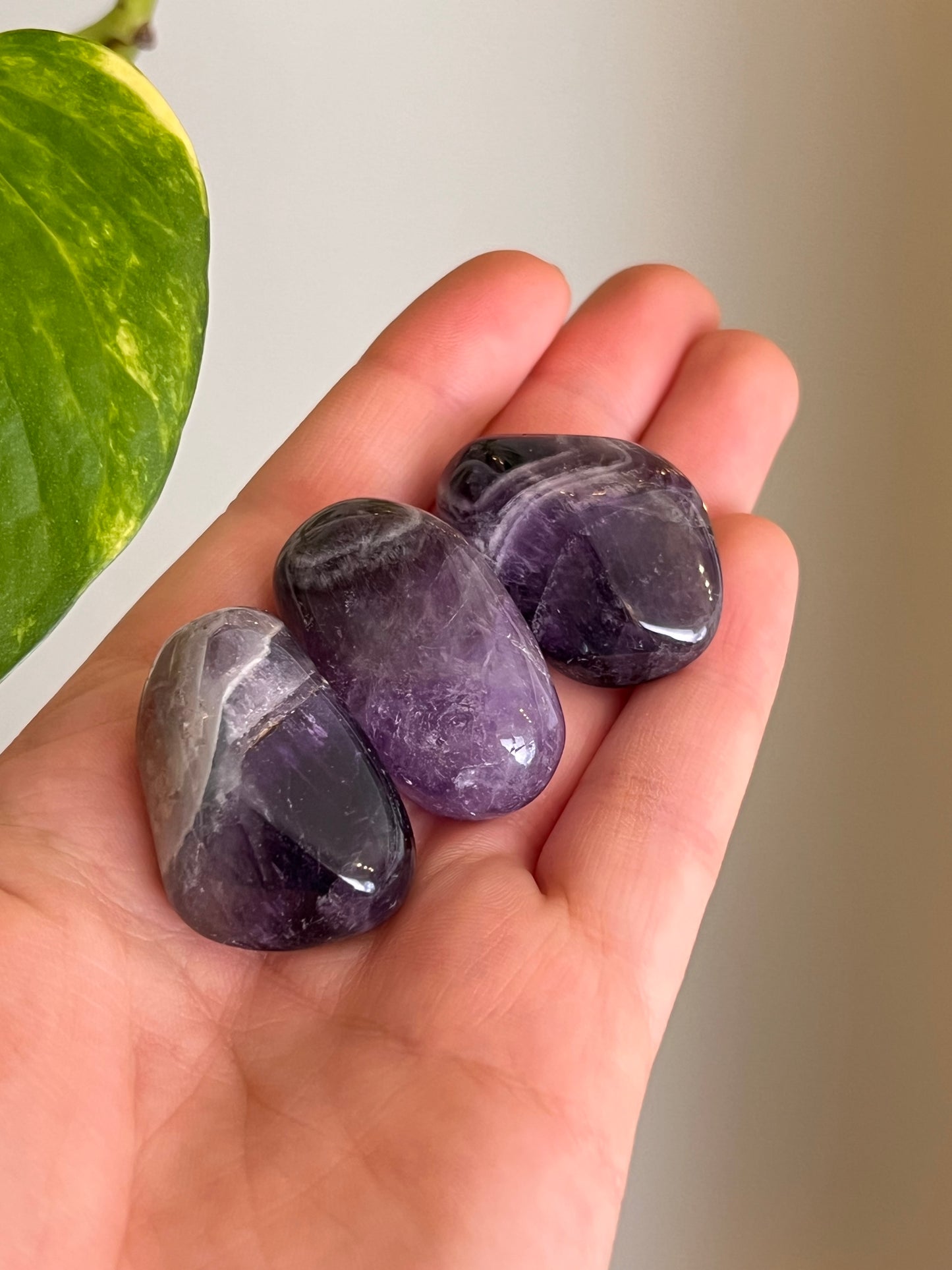 Chevron Amethyst Tumbled