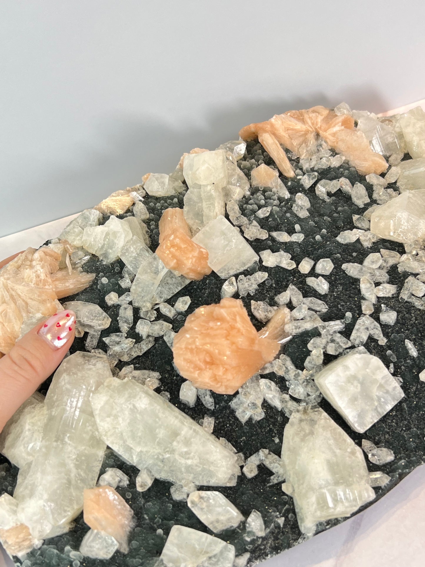 Apophyllite x Stilbite x Chalcedony Cluster - Statement Piece
