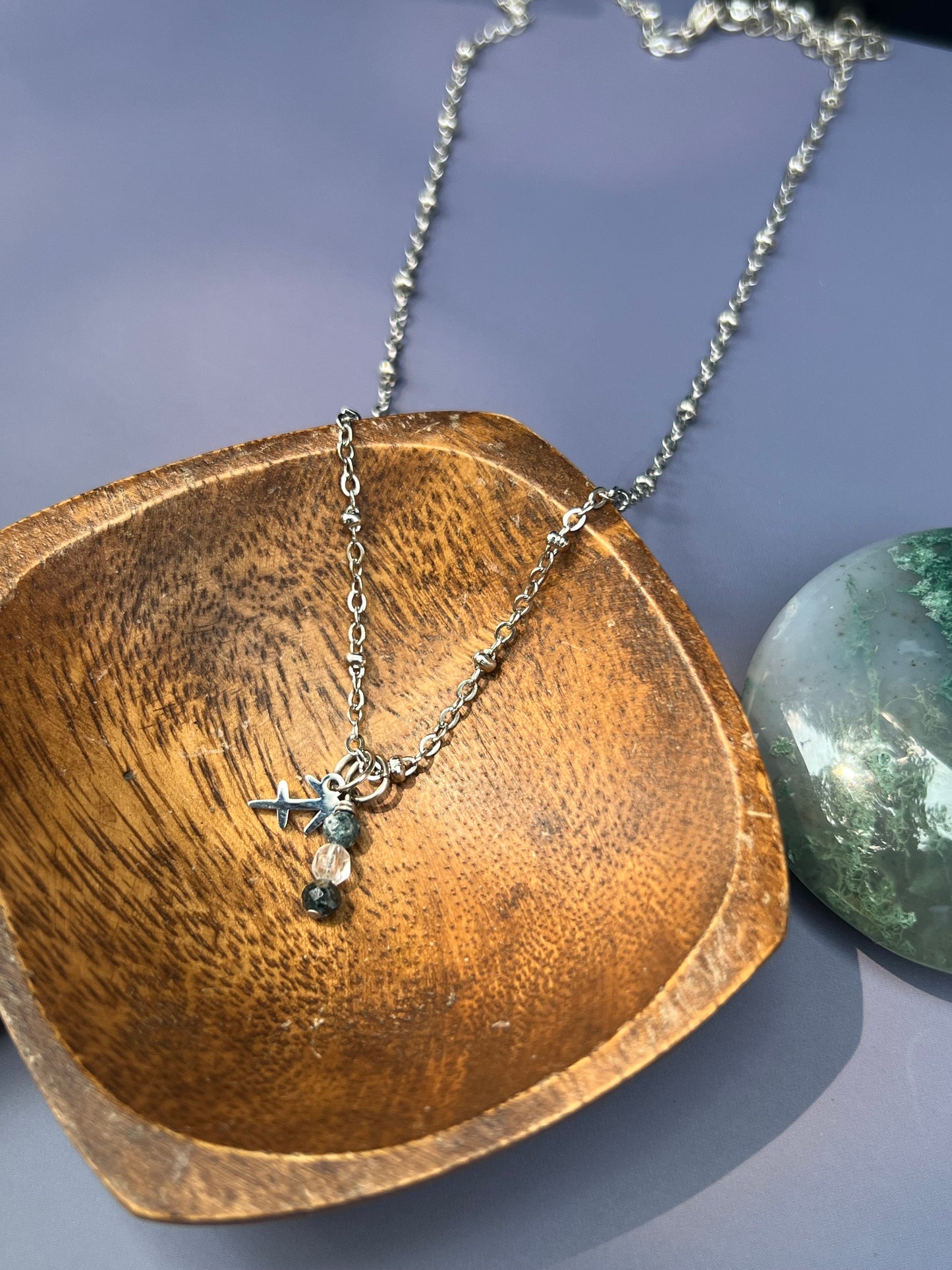 Sagittarius - Zodiac Sign Gemstone Silver Necklace