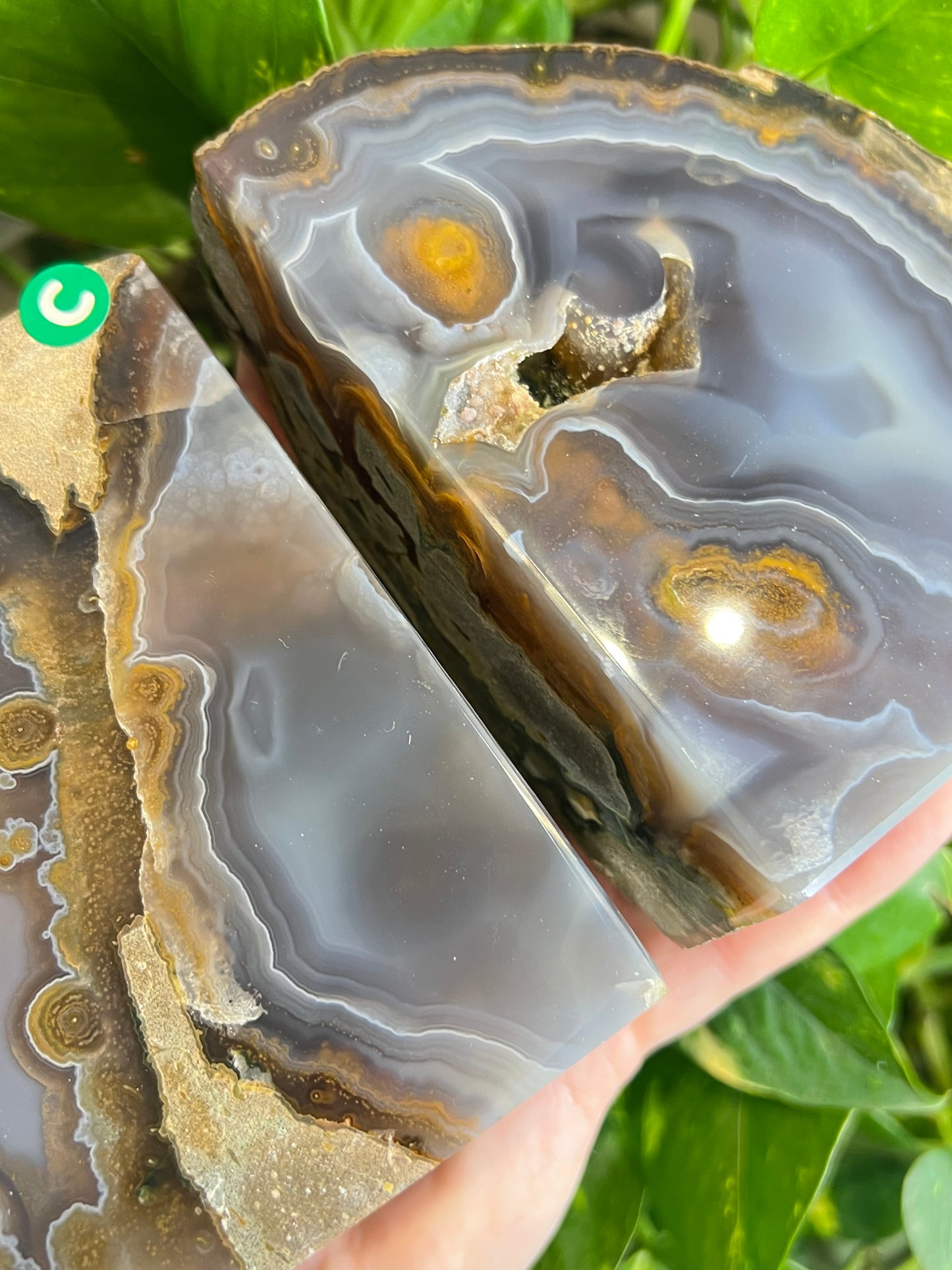 Agate Druzy Bookends - C