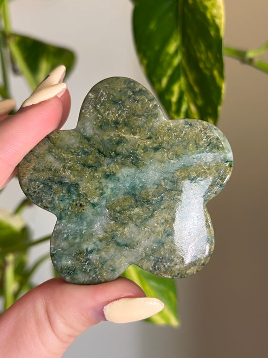 Green Aventurine Groovy Flower - Intuitively Chosen 🌿