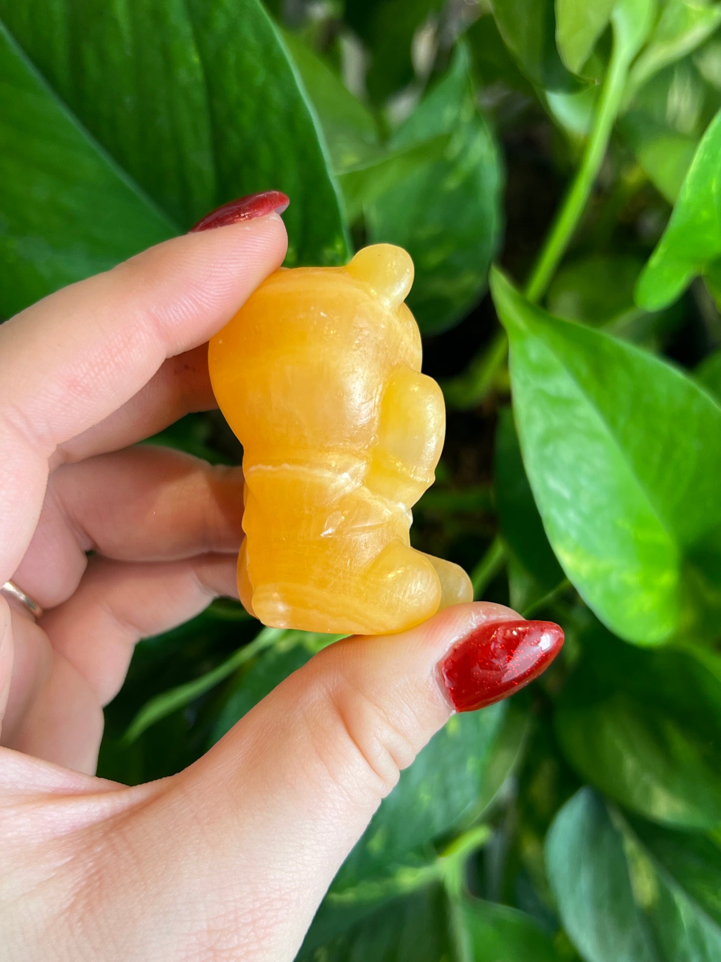 Orange Calcite Pooh Bear
