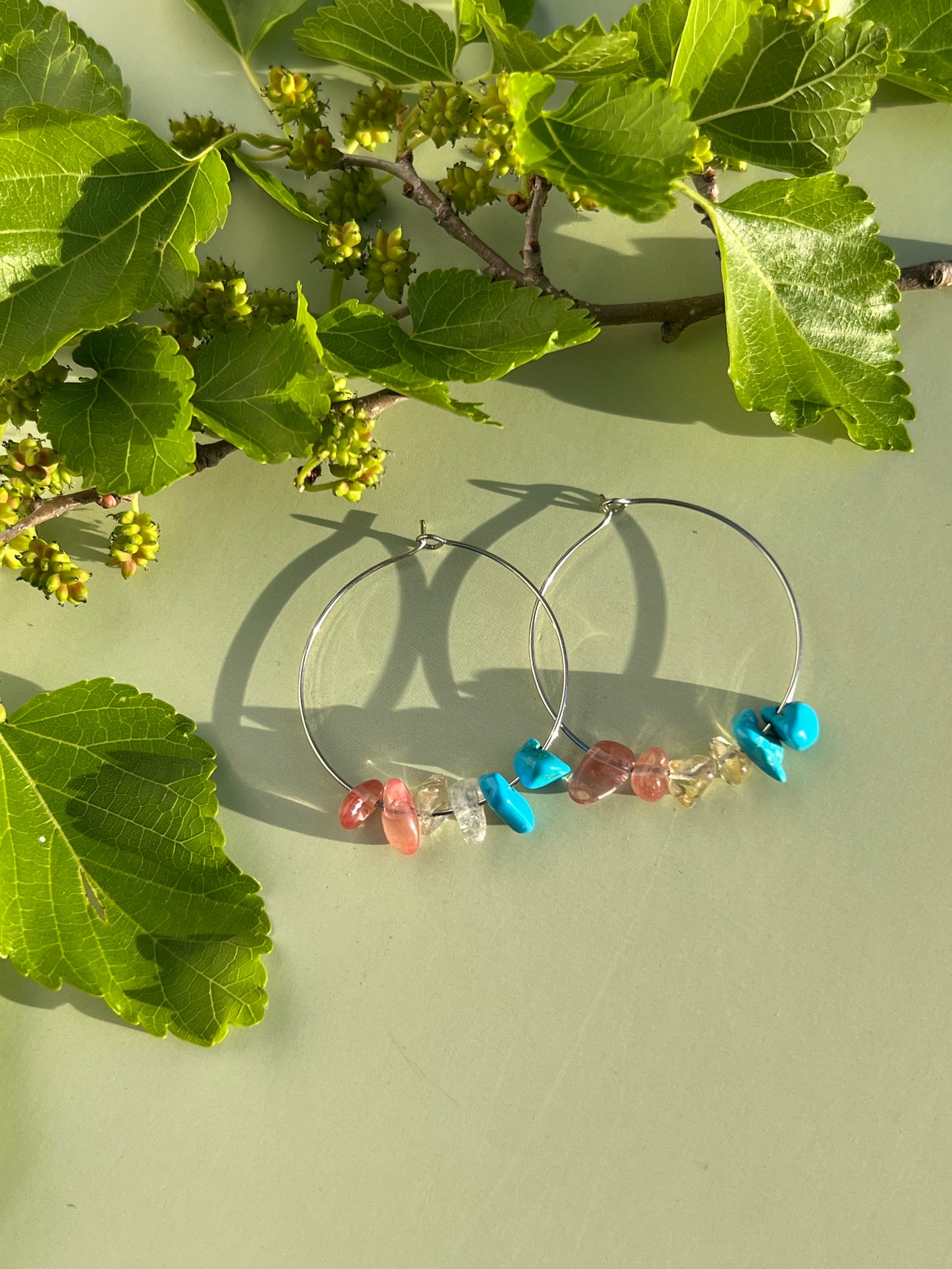 Pansexual Pride Flag Hoop Earrings