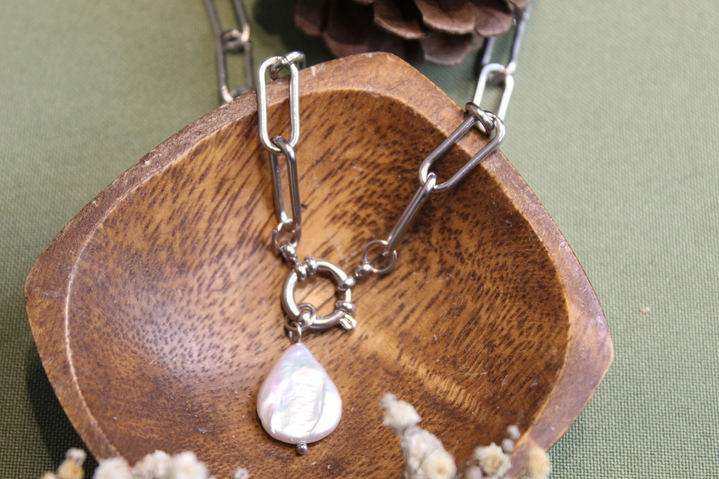 Freshwater Pearl Teardrop Necklace