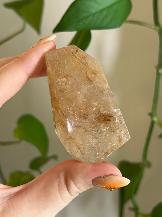 Golden Rutile Quartz Gusher - Y