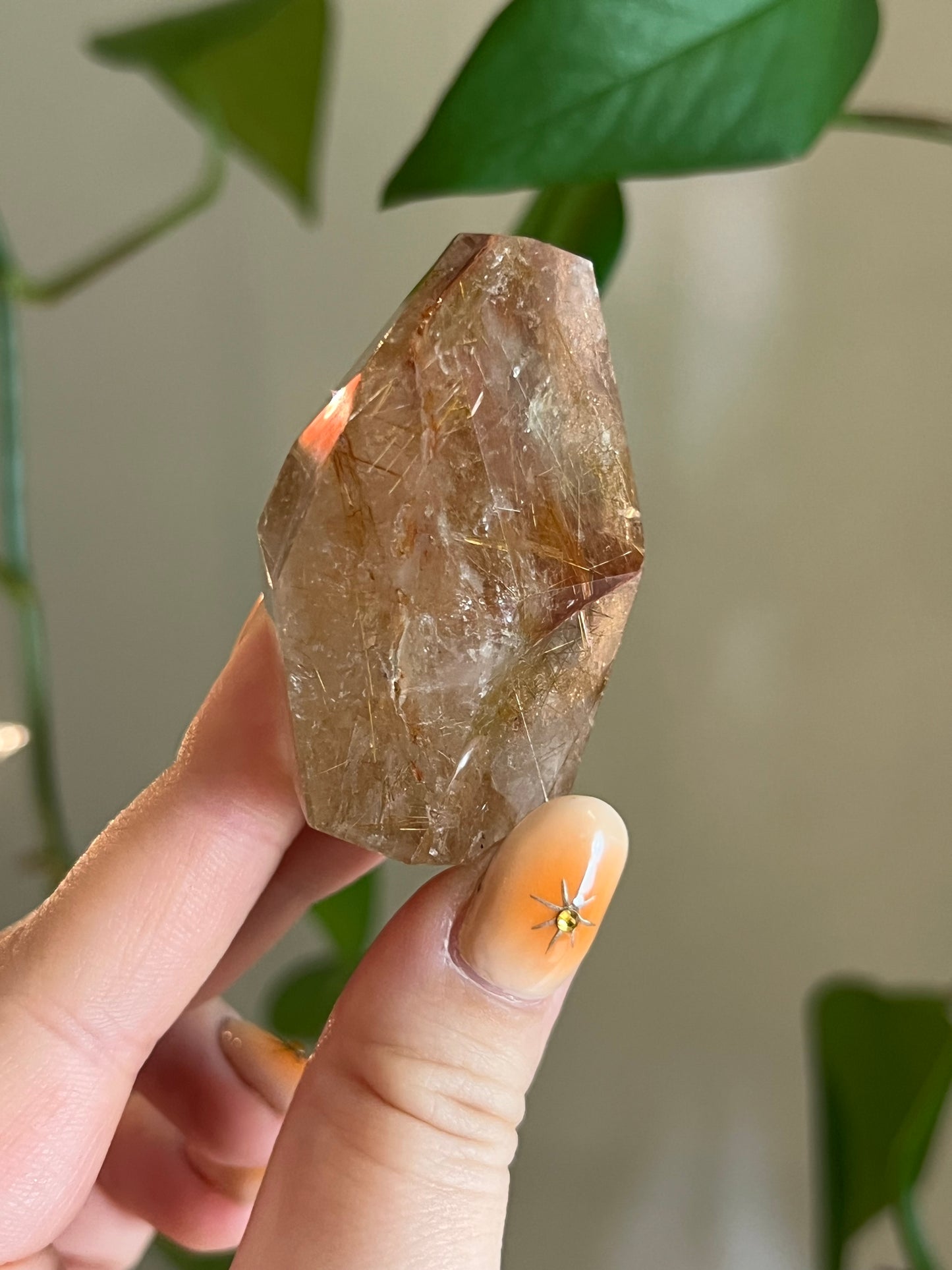 Golden Rutile Quartz Gusher - MN