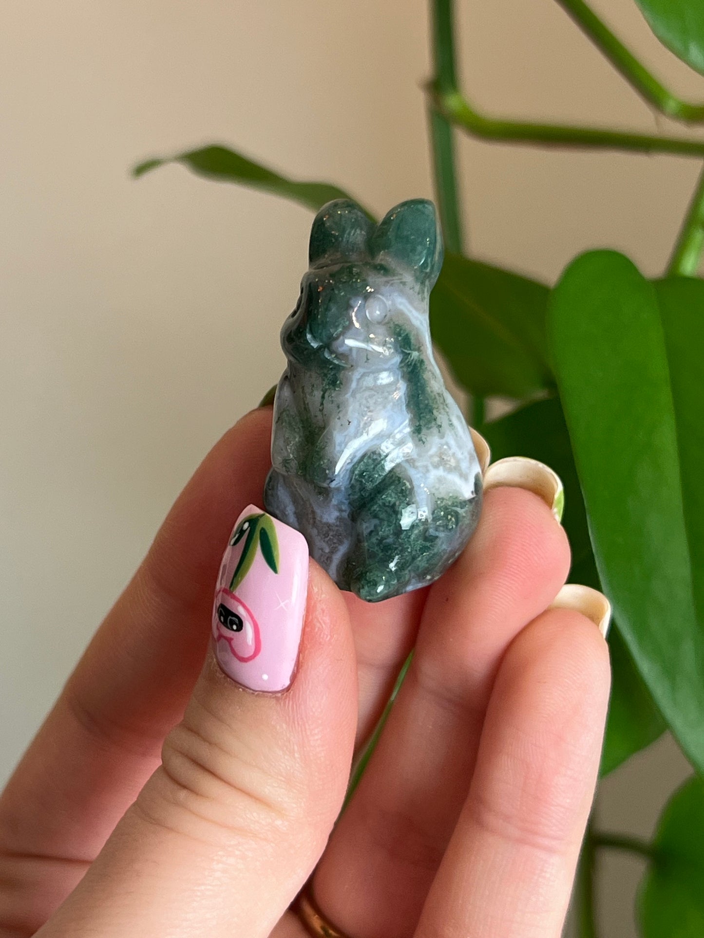 Moss Agate Rabbit