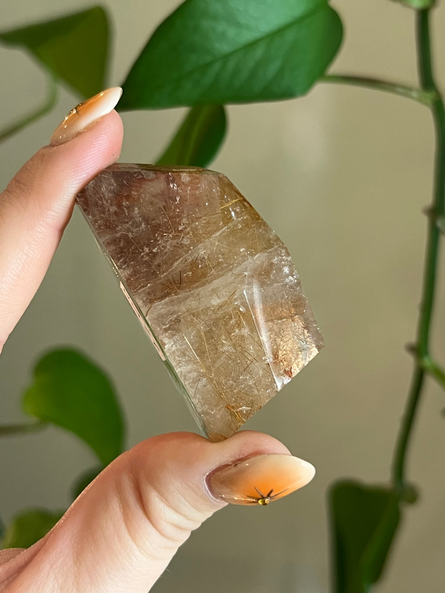 Golden Rutile Quartz Gusher - MN
