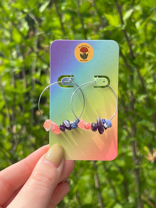 Bisexual Pride Flag Hoop Earrings