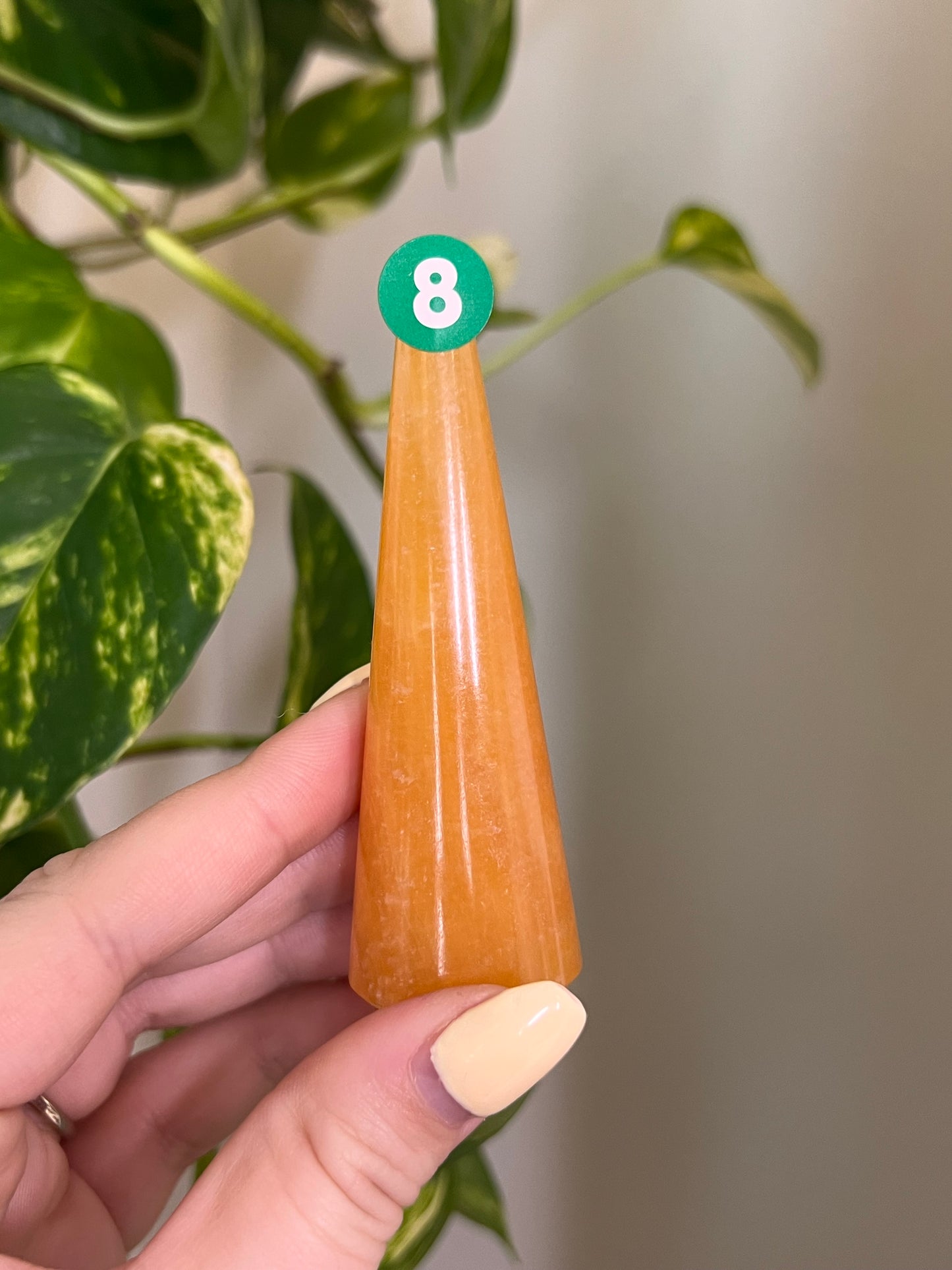Orange Calcite Ring Holder - 8