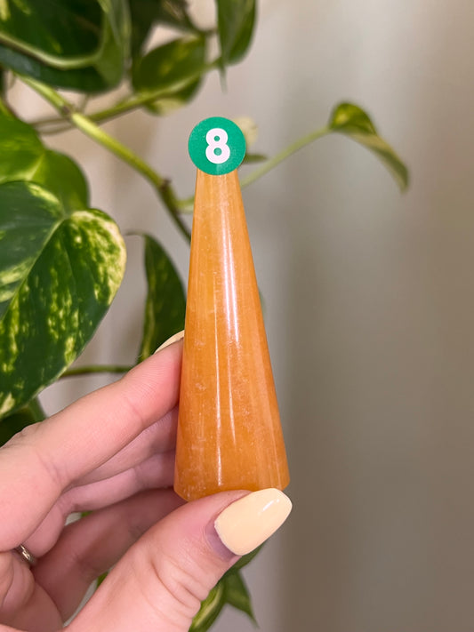 Orange Calcite Ring Holder - 8