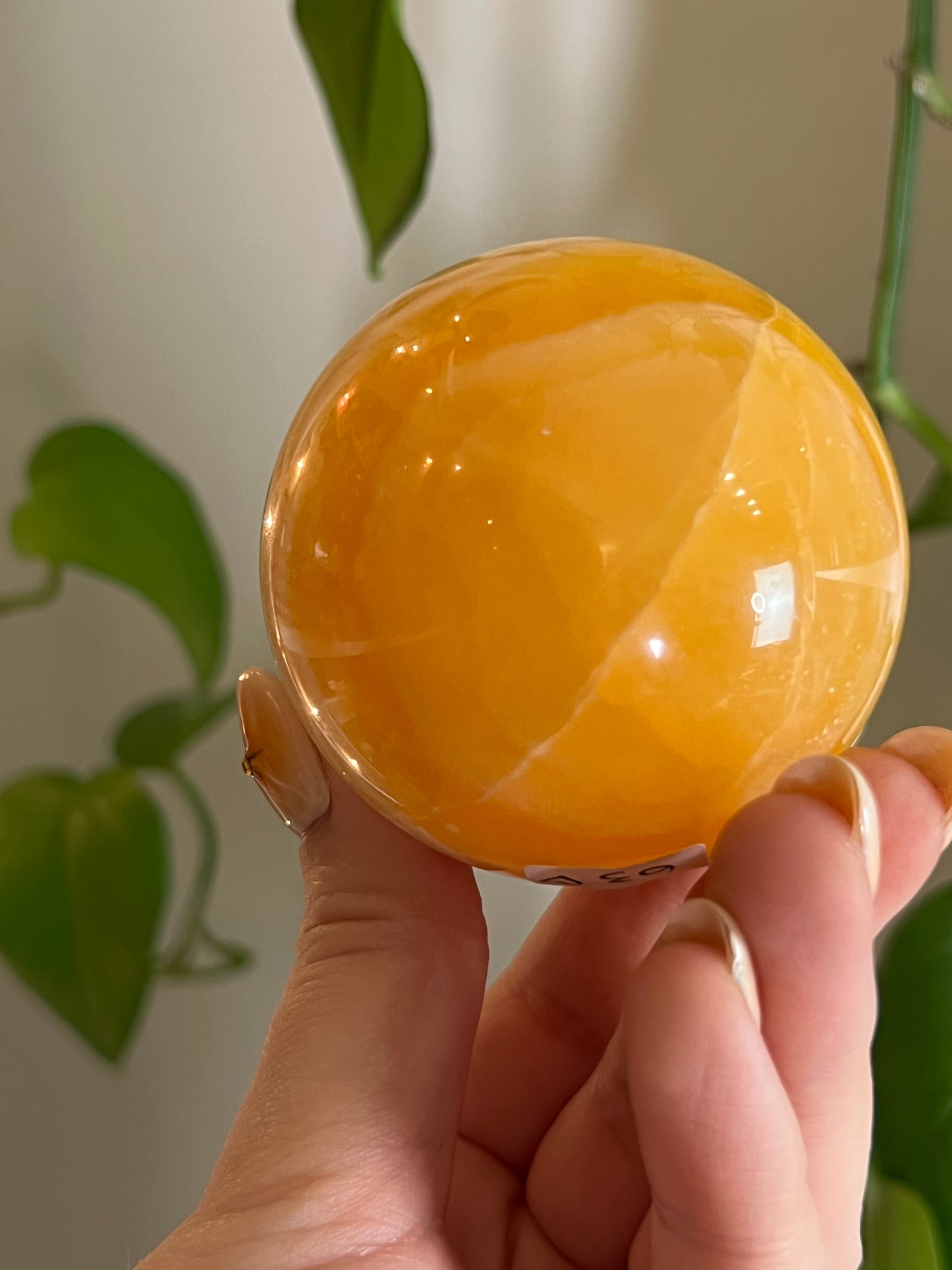 Orange Calcite Sphere A