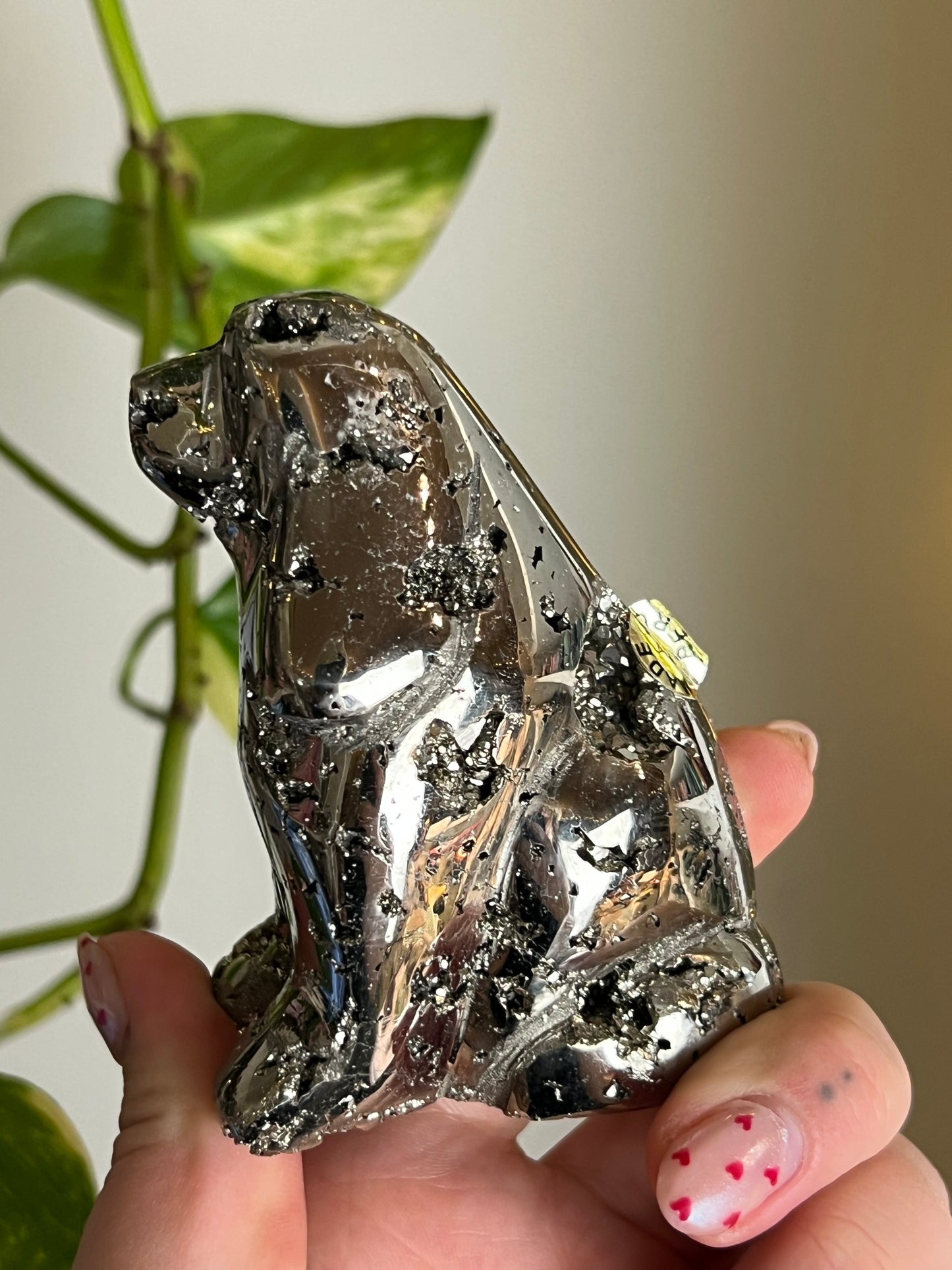 Pyrite Druzy Dog