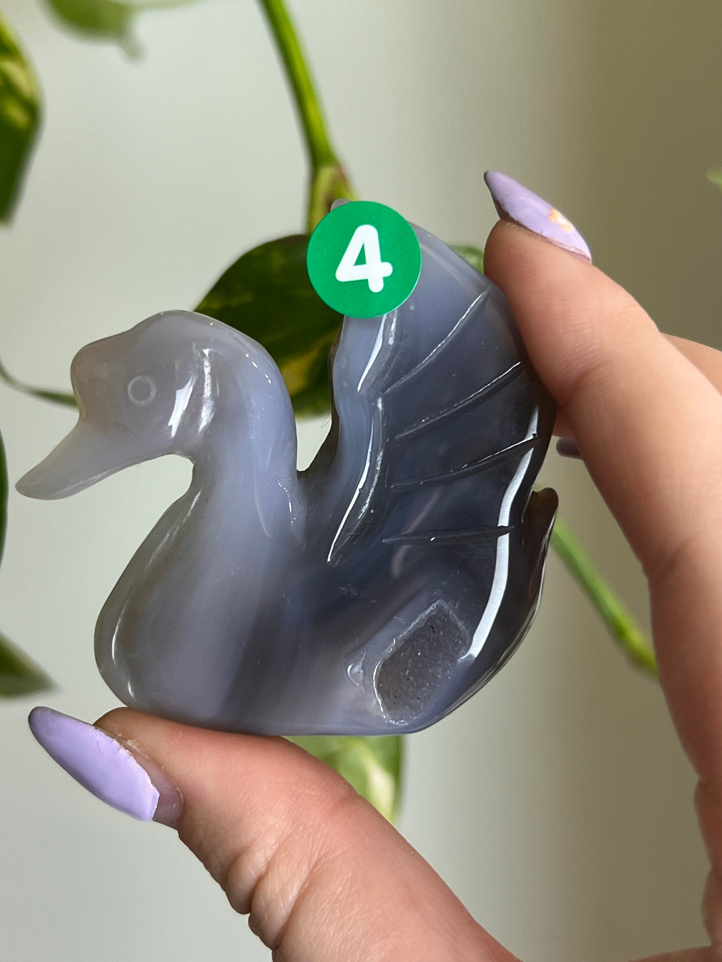 Druzy Agate Swan - 4