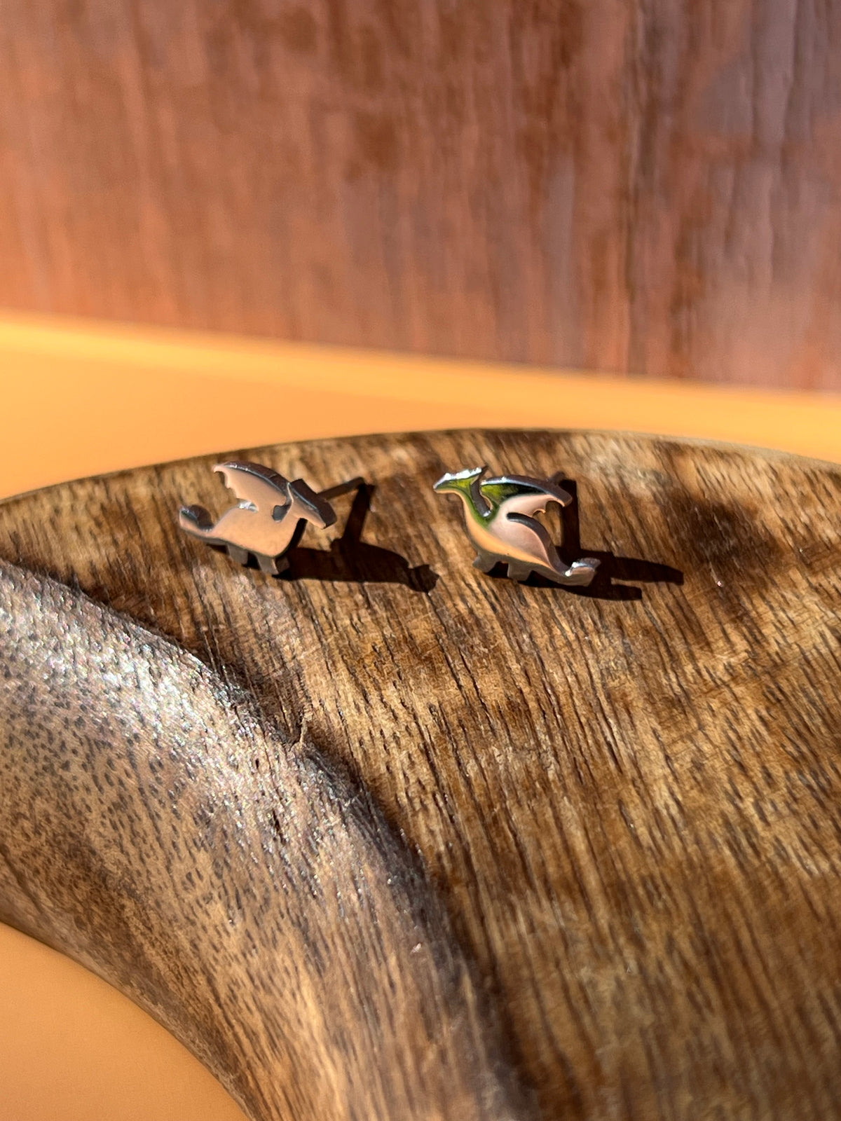 Dragon Silver Stainless Studs 🐉