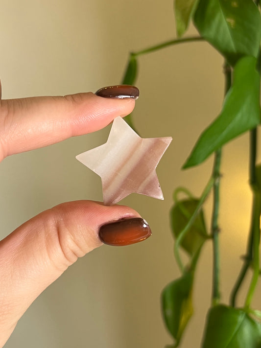 Pink Banded Onyx Small Star