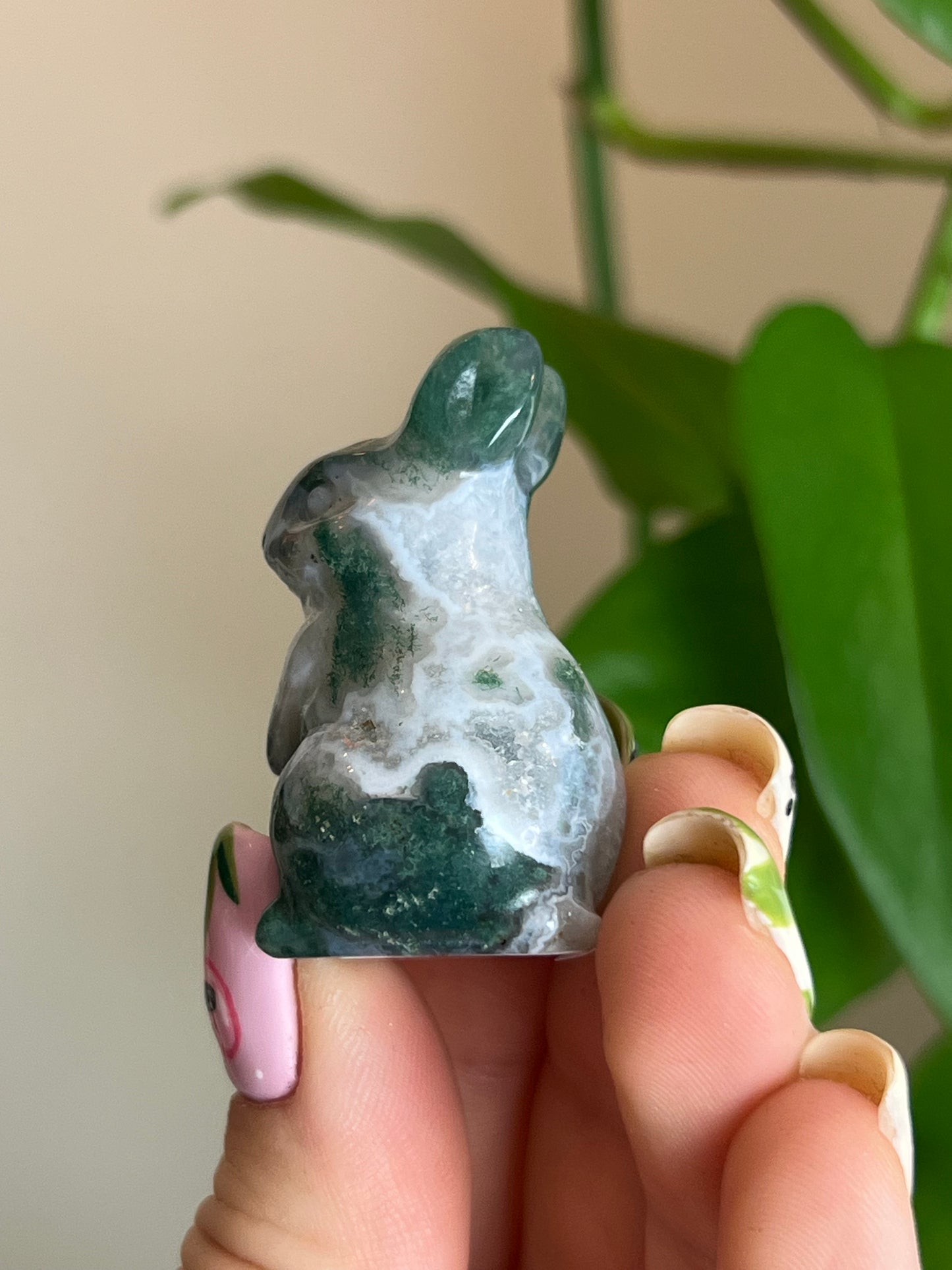 Moss Agate Rabbit