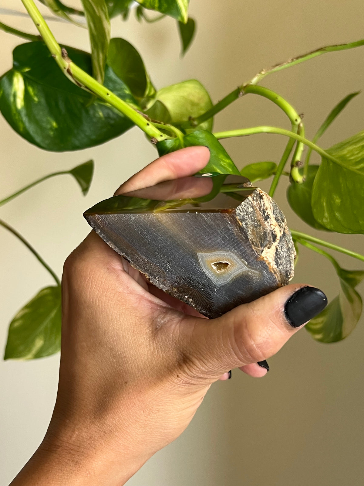 Brown + Red Druzy Agate Freeform - 6
