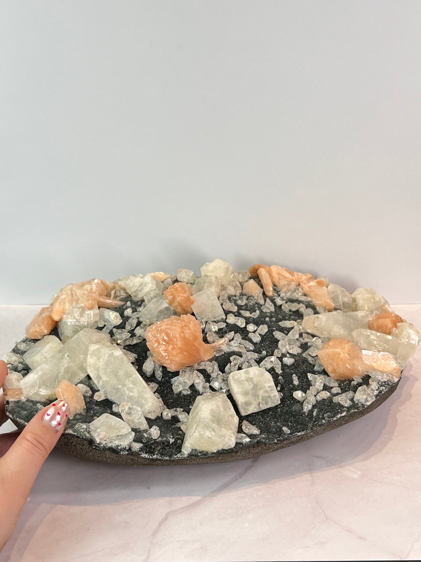 Apophyllite x Stilbite x Chalcedony Cluster - Statement Piece