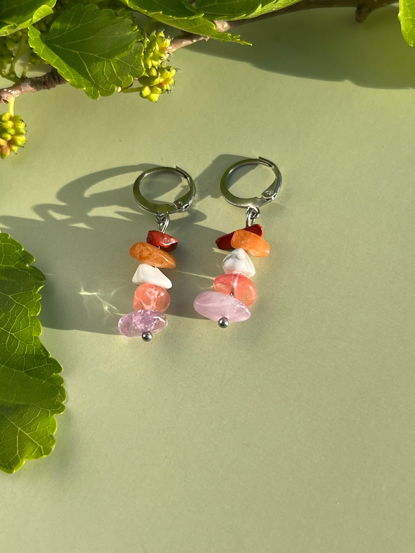 Lesbian Pride Flag Huggie Earrings