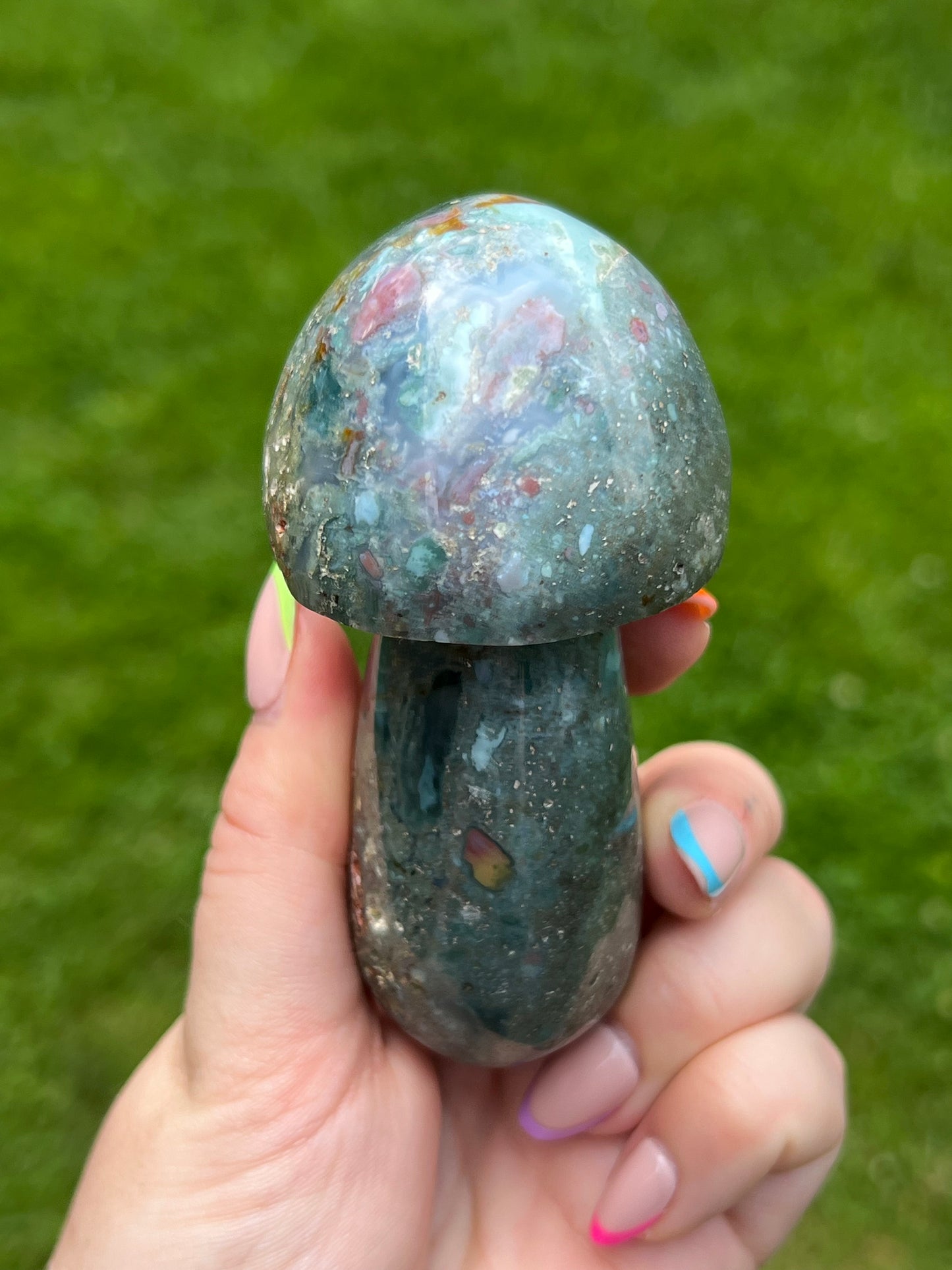 Ocean Jasper Large Mushroom