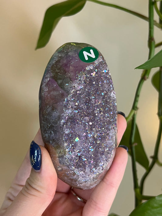 Aura Amethyst Cluster Polished Sides - N