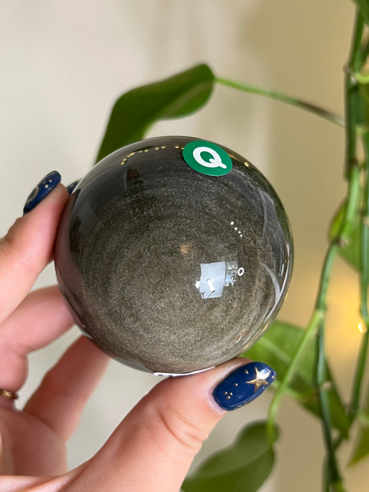 Gold Sheen Obsidian Sphere - Q