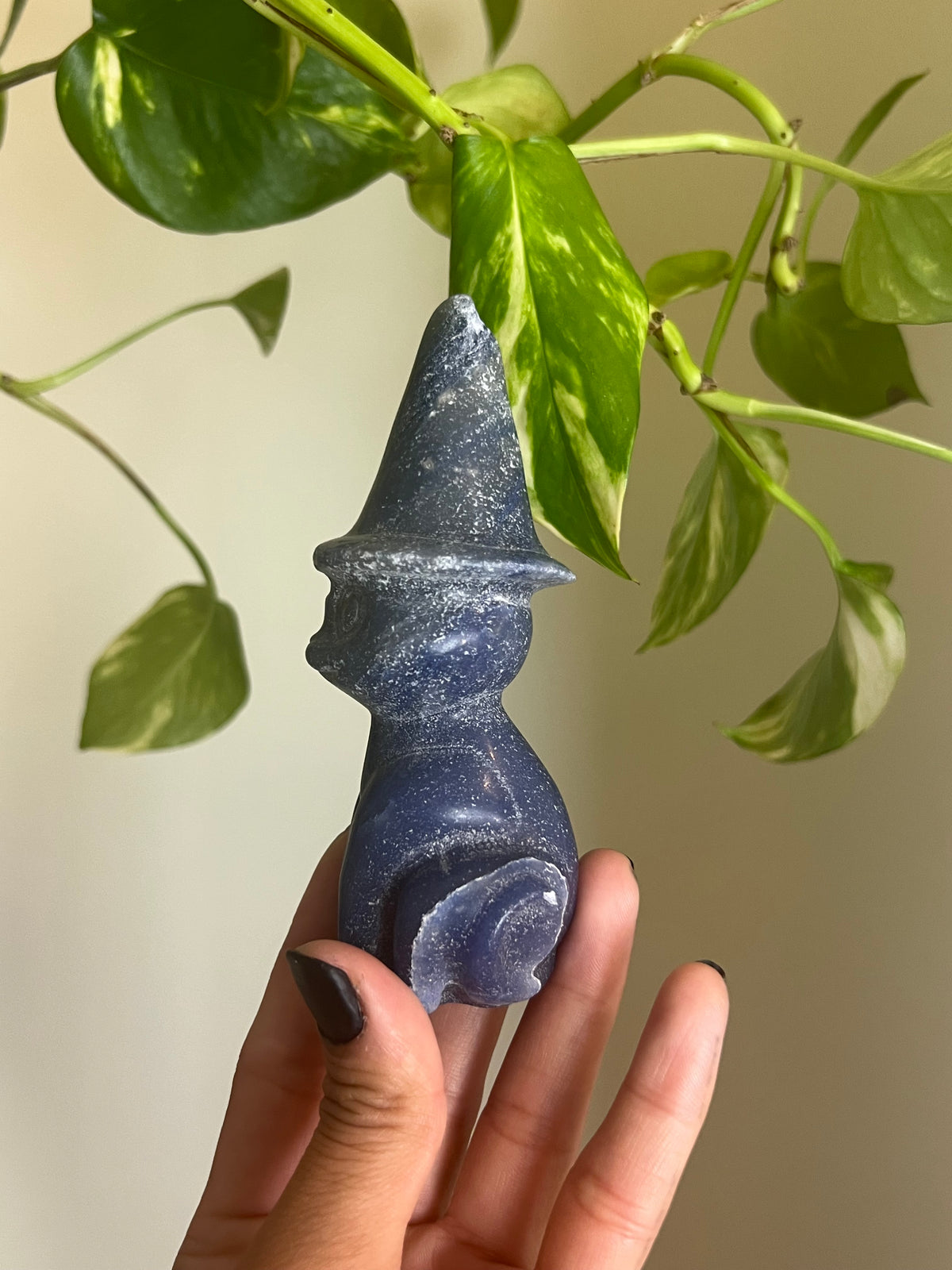 Blue Aventurine Witchy Cat