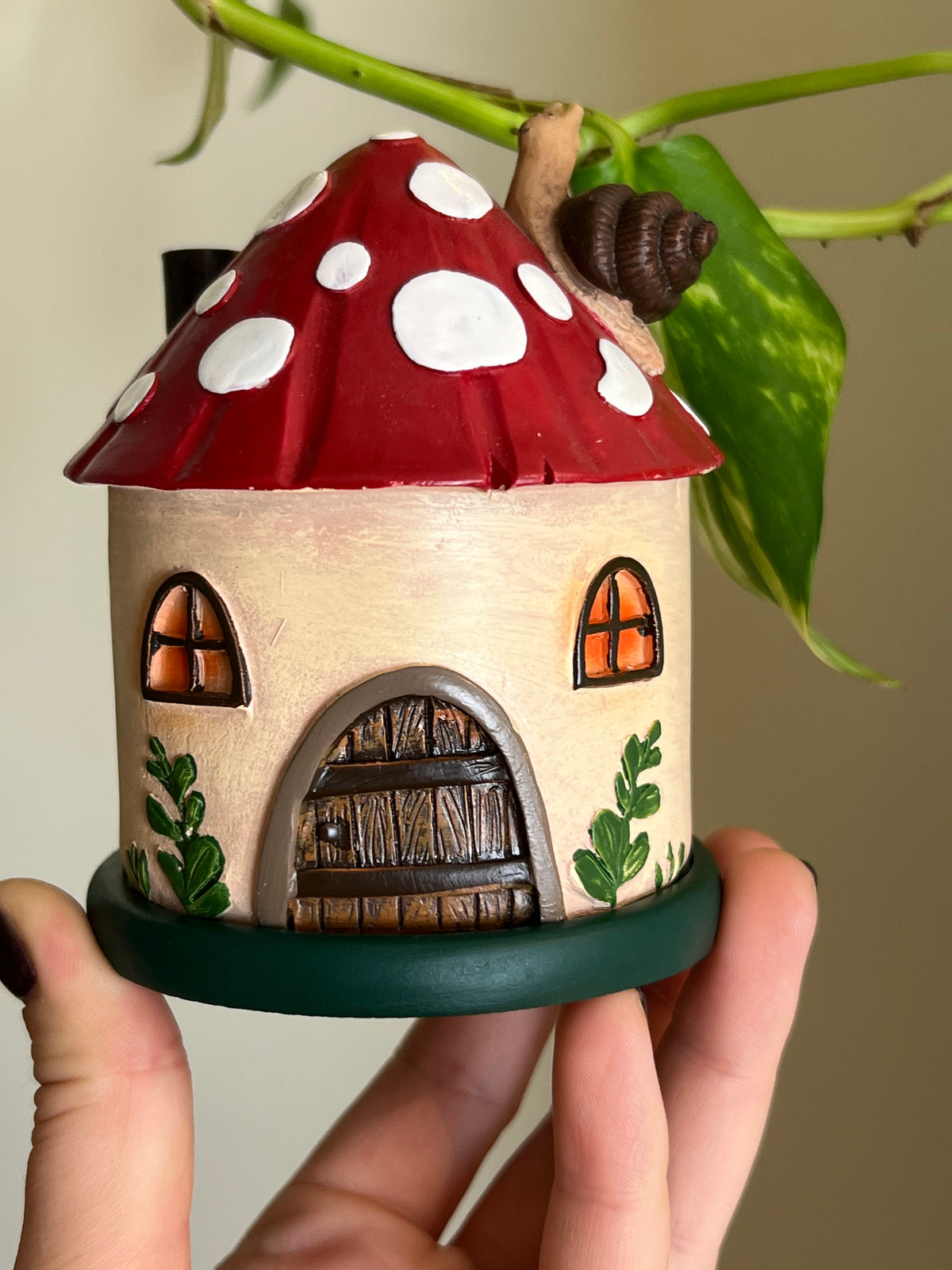 Mushroom House Incense Cone Burner
