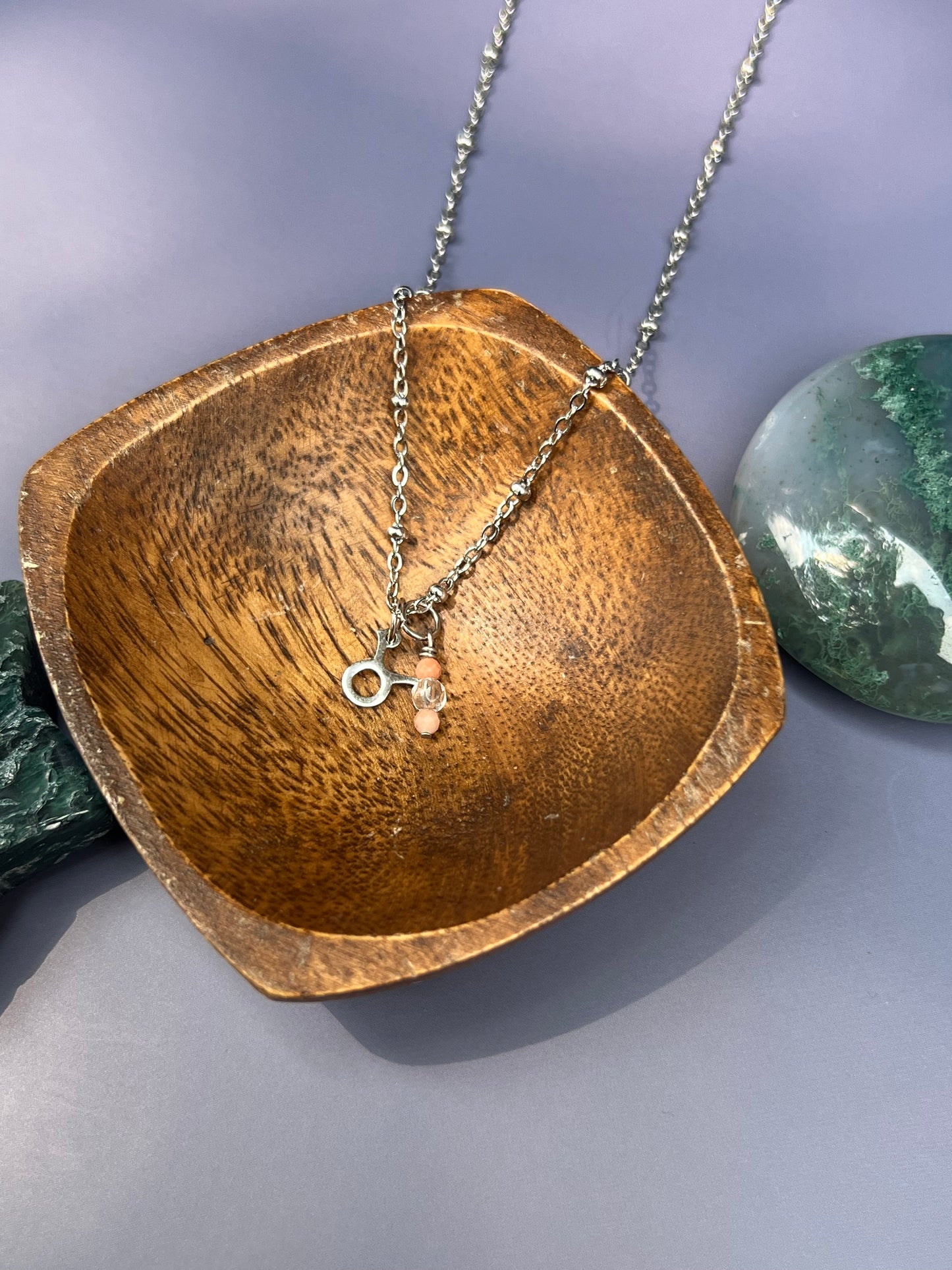 Taurus - Zodiac Sign Gemstone Silver Necklace
