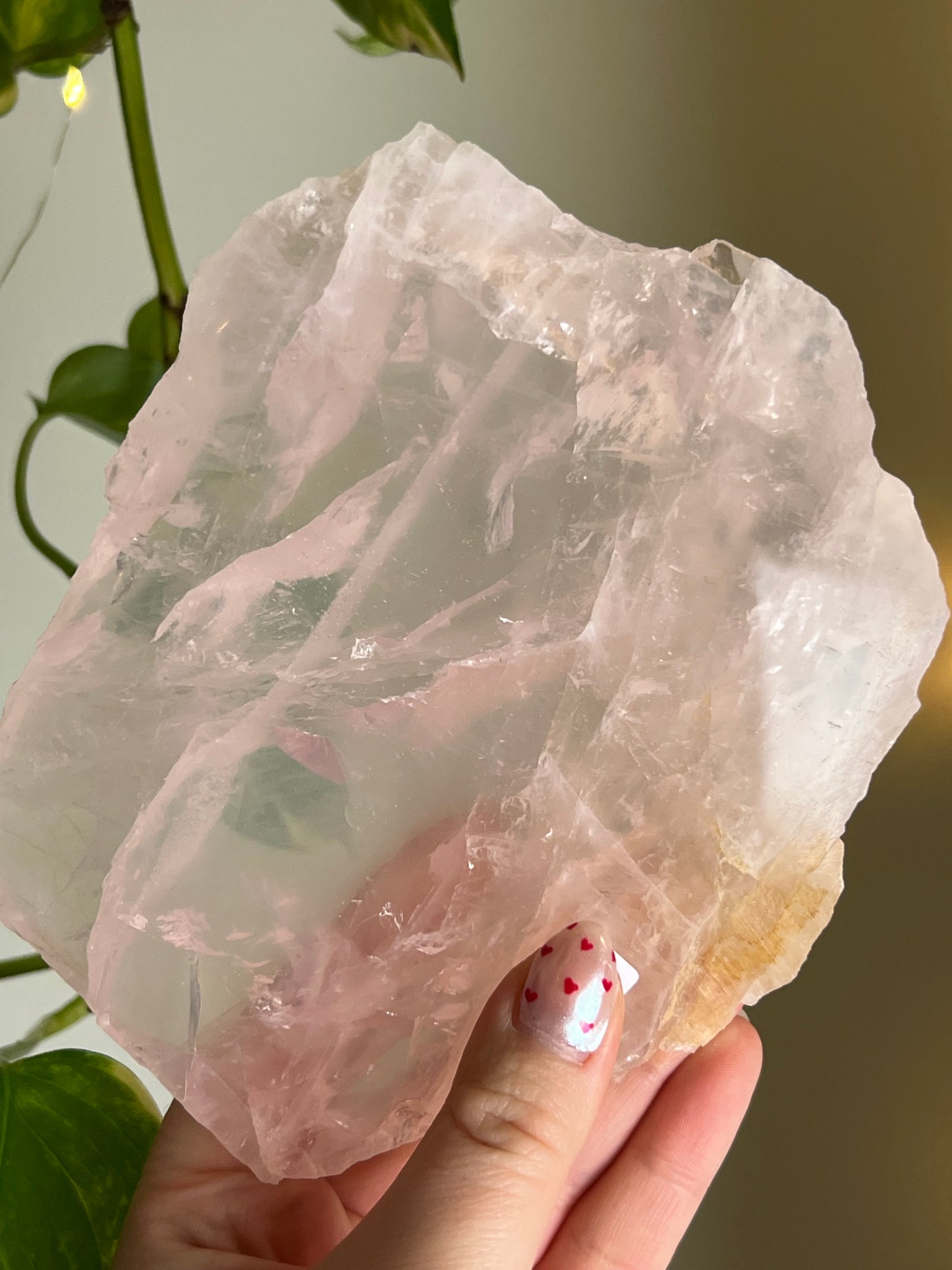 Gemmy Rose Quartz Slab