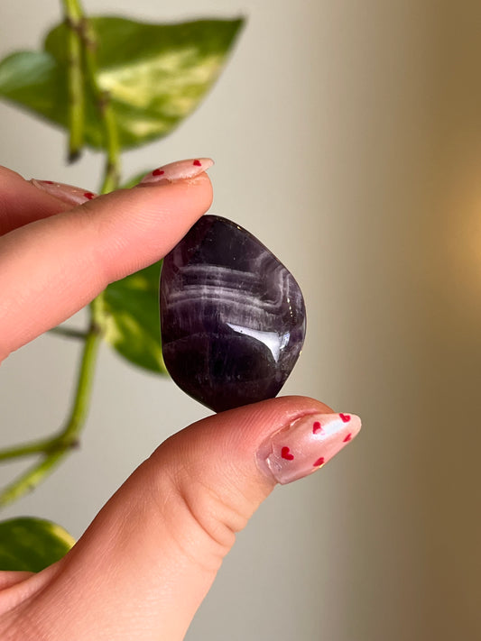 Chevron Amethyst Tumbled