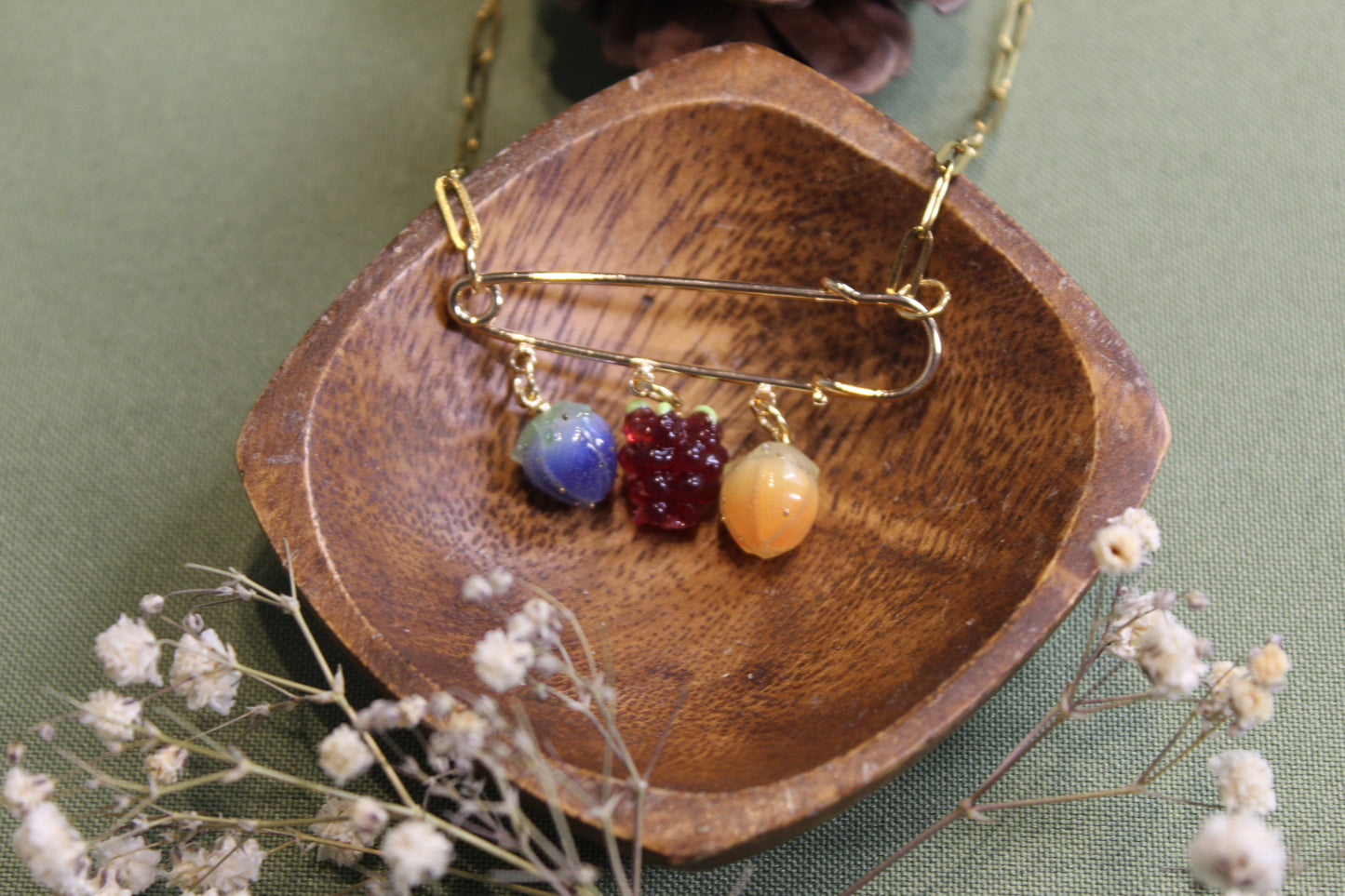 Fruit Charm Gold Necklace