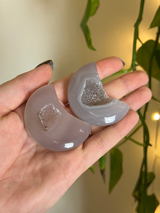 Druzy Agate Mystery Moon