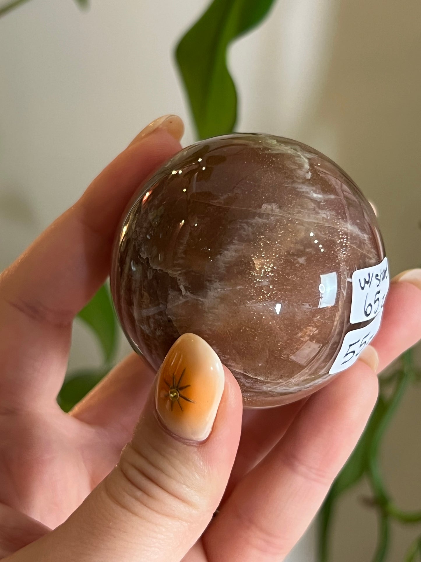 Peach Moonstone/Sunstone Sphere